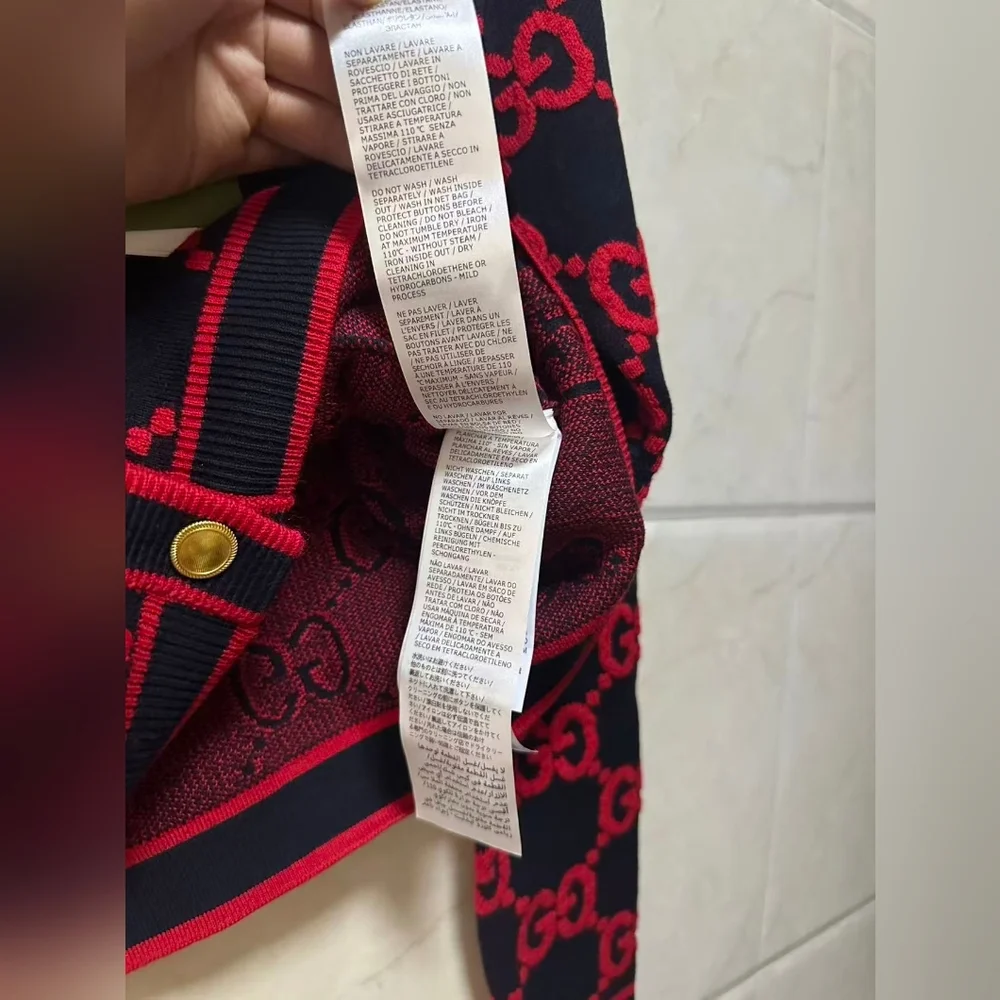 Gucci GG Jacquard Wool blend Knit Cardigan - Picture 13 of 16